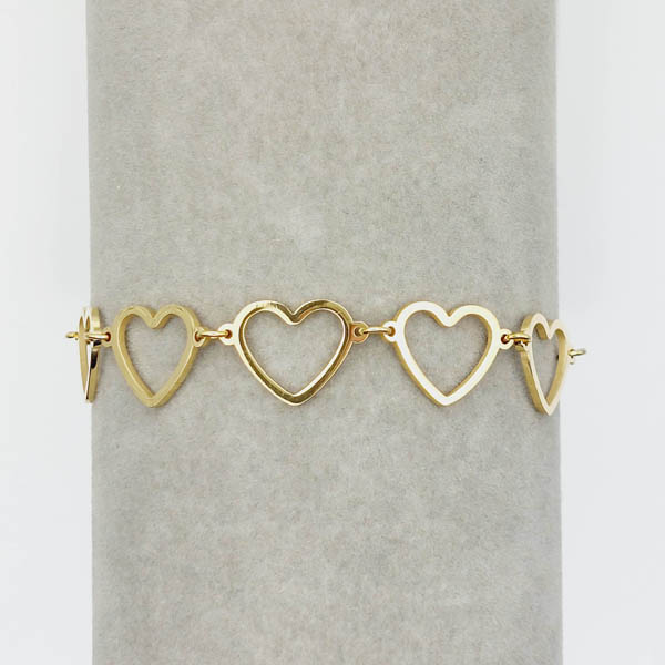 bracelet-chaine-or-coeurs