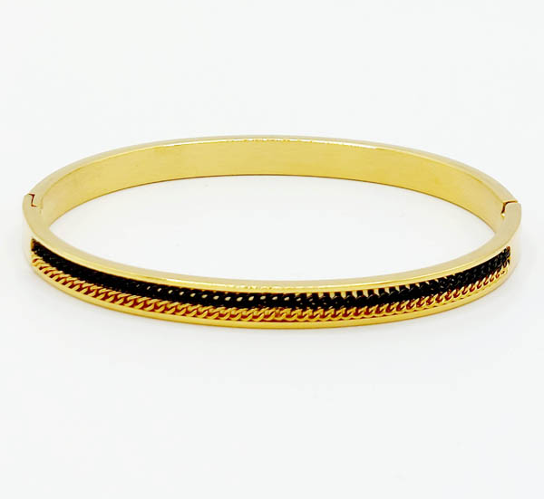 bracelet-ouvert-or-boucles-noires